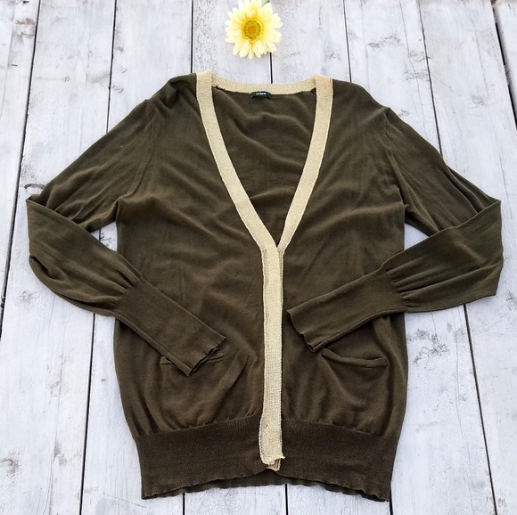J. Crew Sweaters J Crew Cardigan Gold Trim Poshmark
